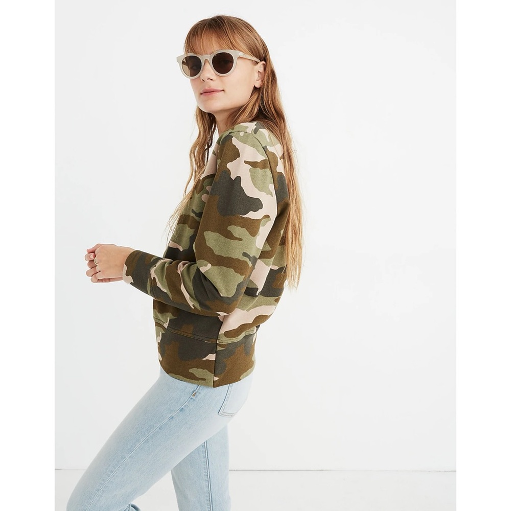 Madewell Green and Tan Crew Neck Sweater - Picture 2 of 12